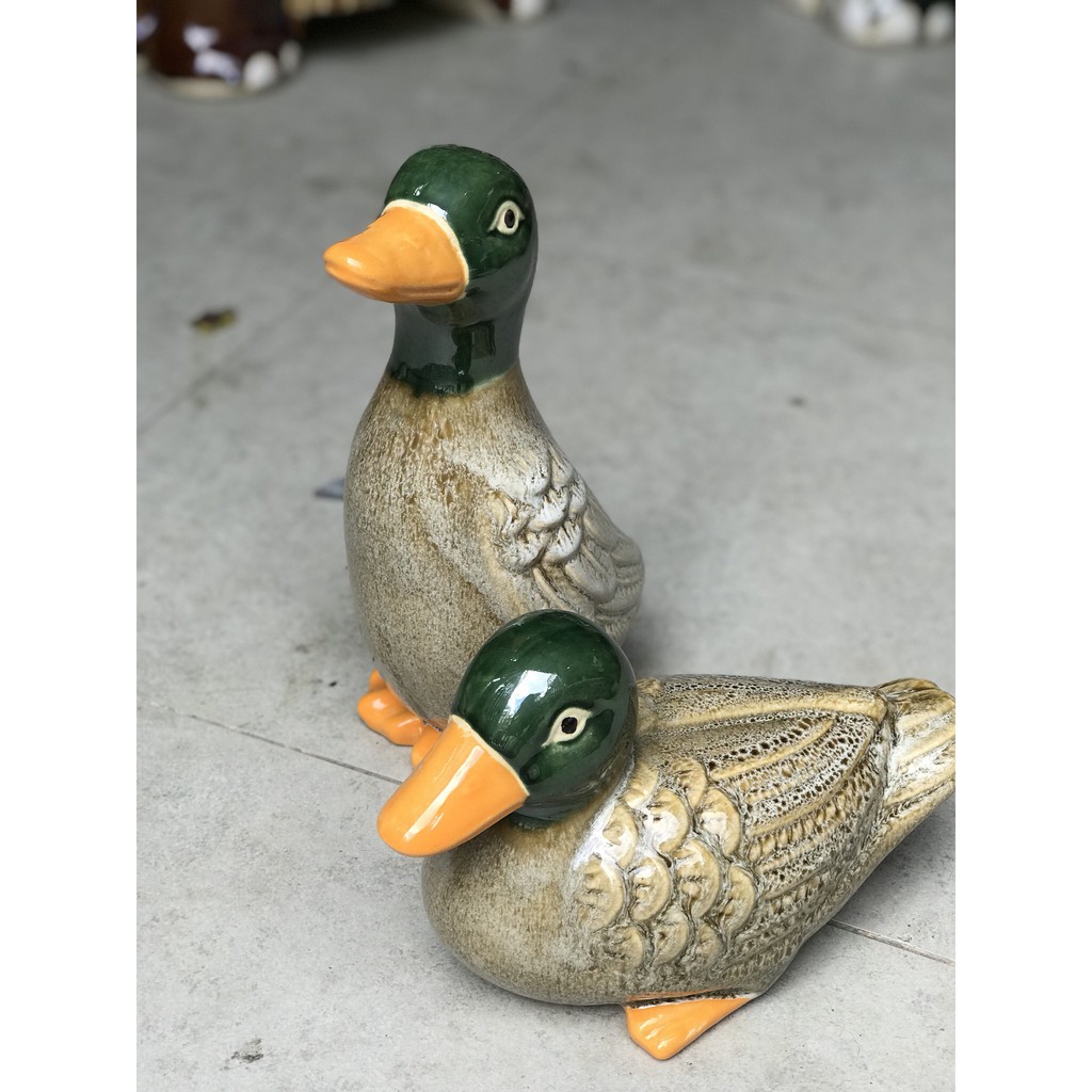 Vịt gốm sứ trang trí trong hay ngoài sân vườn