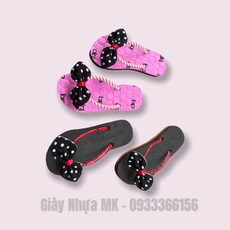 Dép Kẹp Nơ Cho Bé Siêu Cute - Dép Nơ Mẹ và Bé Dễ Thương Siêu bền - DL151