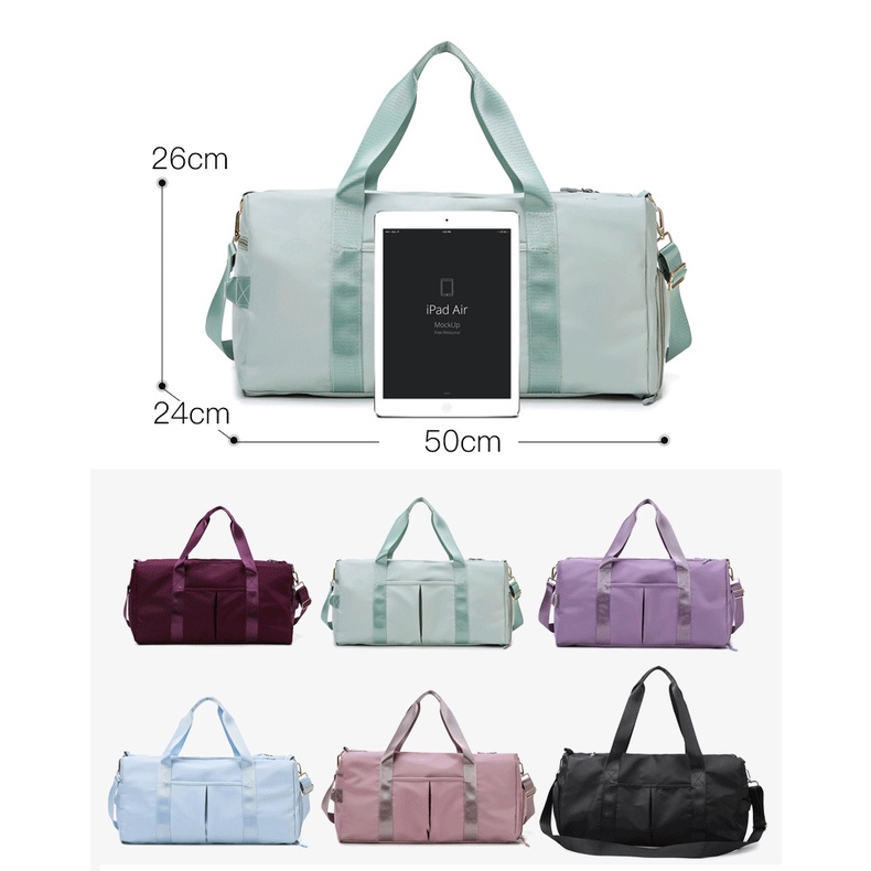 [LOẠI 1-CHẤT ĐẸP] Túi xách du lịch chống thấm nước size lớn có ngăn để giày - túi trống đa năng tích hợp được vali kéo