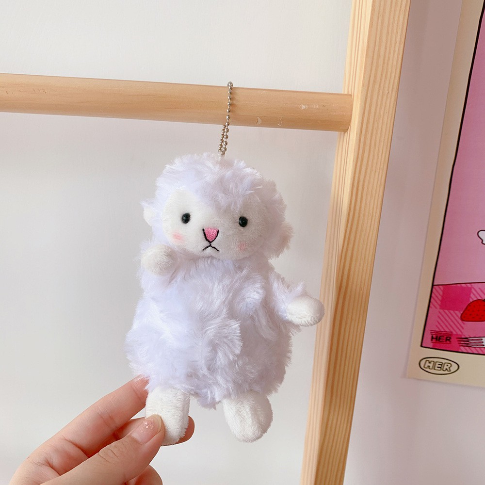 Móc khóa mặt dây chuyền túi cừu dễ thương