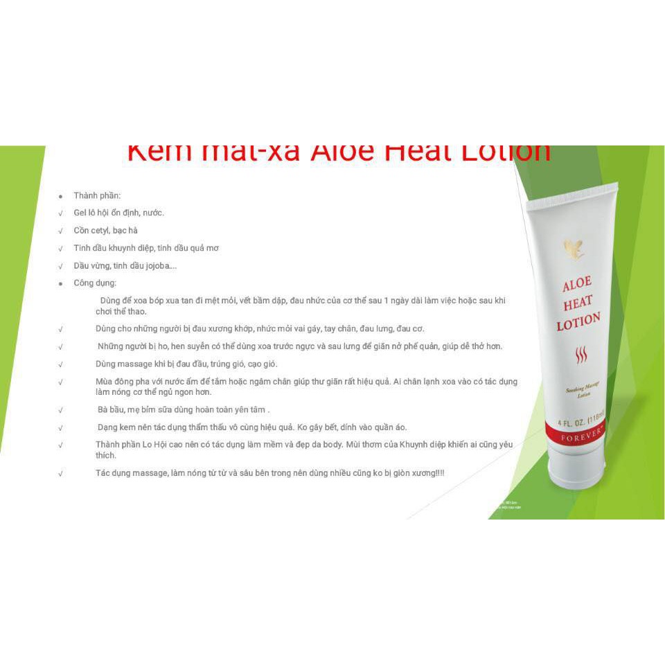 [ RẺ VÔ ĐỊCH ] Kem Mát-Xa ( Dầu Nóng) Aloe Heat Lotion 064Flp