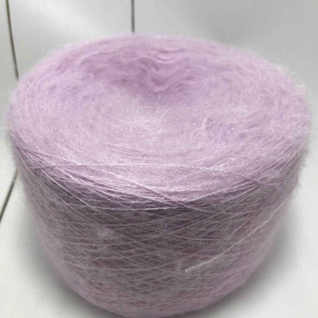 len mohair sợi nhỏ trơn cuộn 100gr