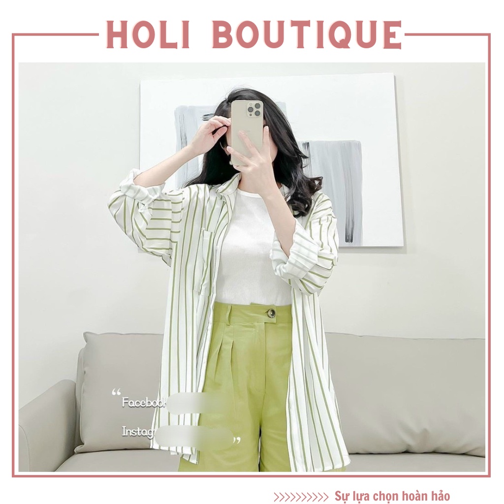Set xanh kẻ 3 món siêu hot