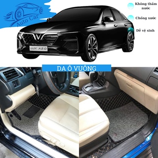 [Da Ô Vuông] Thảm lót sàn ô tô - Thảm trải sàn ô tô 6D da Ô Vuông tiêu chuẩn Vinfast Lux A 2.0 chống nước, không mùi