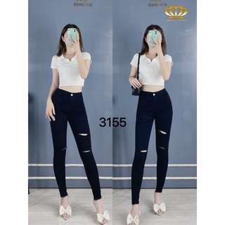 Quần Jean Nữ đen rách gối rách đùi  dáng ôm skinny lưng cao co giãn cao cấp (QUẦN  BIGSIZE)