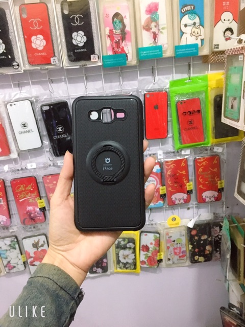 Ốp lưng dẻo đen kèm  iring sam sung J7,j7 2015