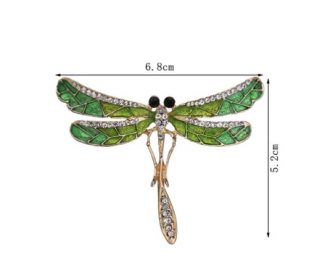 Cài áo chuồn chuồn xanh mẫu mới