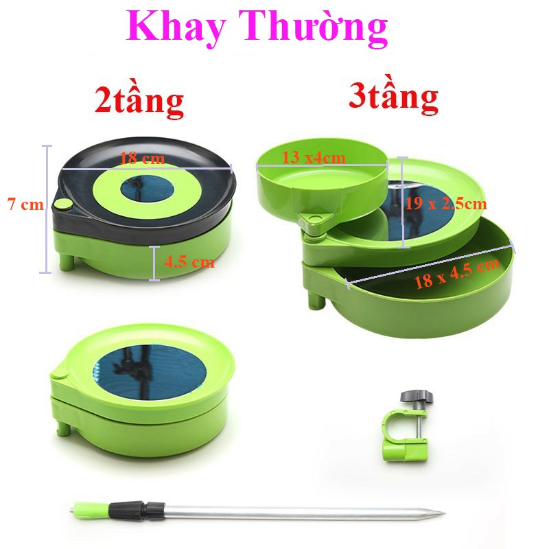 Khay Đựng Mồi Câu Đài Câu Đơn Tặng Đầy Đủ Phụ Kiện HPK-4