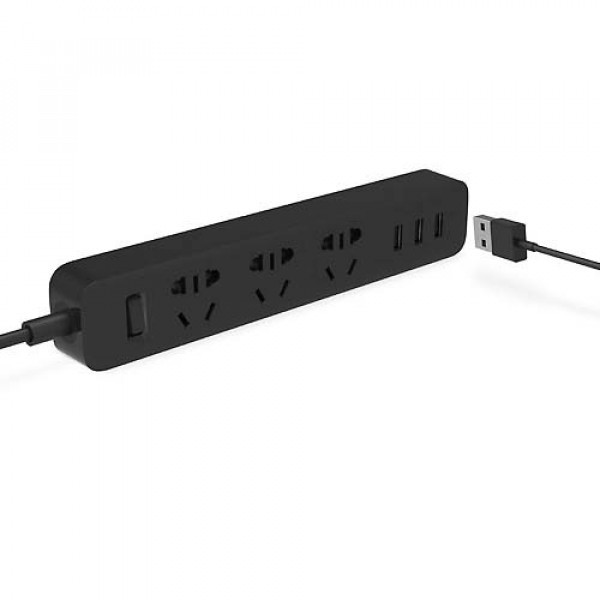 Ổ cắm điện Xiaomi Mi Power Strip 3 cổng 3 USB XMCXB01QM khả năng chịu nhiệt cao, dây dài 1m8