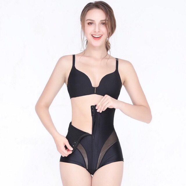 Quần gen bụng lụa khóa kéo siêu hot