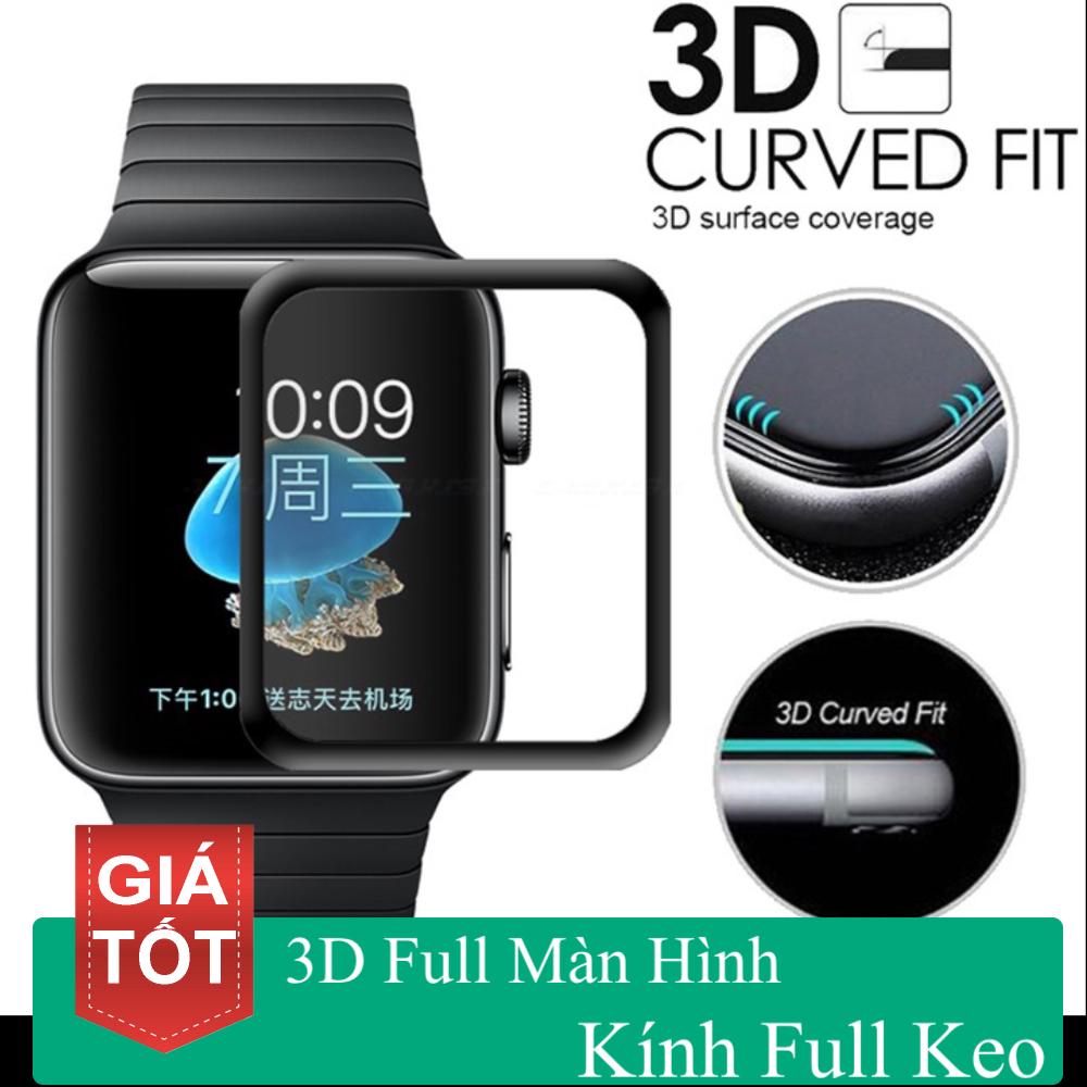 Miếng dán cường lực apple watch 42mm 3d full keo vmax chính hãng