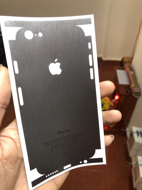 Skin dán full viền nhôm xước cho iphone