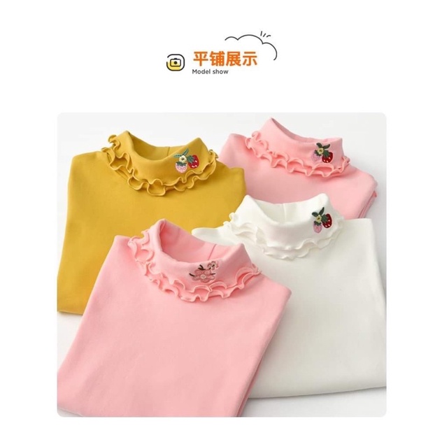 áo cotton len cổ thêu bé gái (hàng shop )