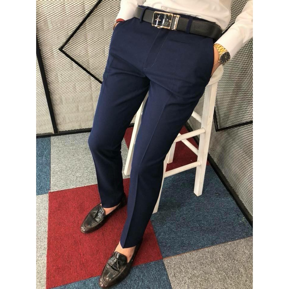 Quần âu đen nam ống côn form chuẩn, chất liệu Kate Hàn hàng cao cấp VNXK [VNXK] | BigBuy360 - bigbuy360.vn