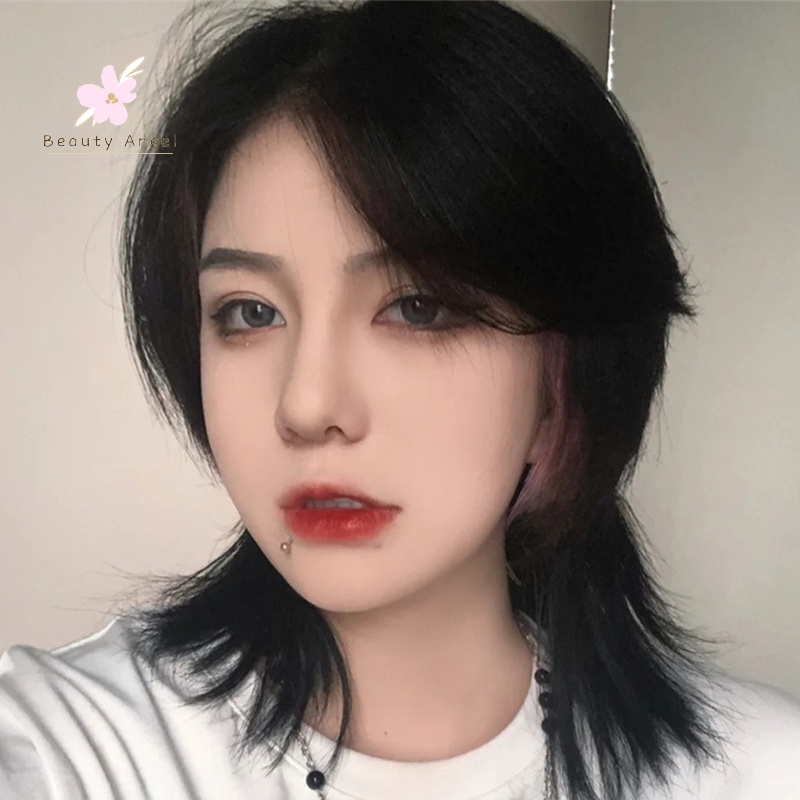 Bộ Tóc Giả Ngắn Bằng Sợi Mullet Thời Trang Dành Cho Nam Và Nữ