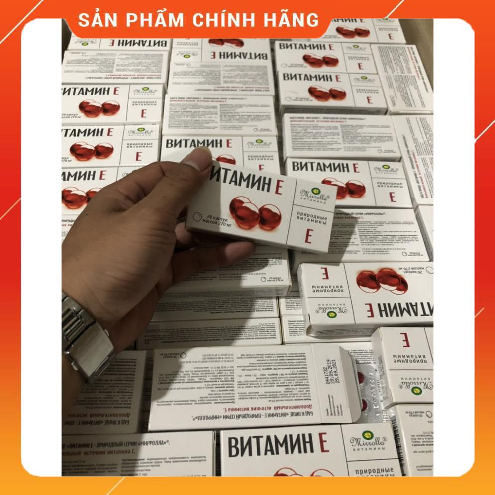 Vitamin E đỏ Nga 270mg dạng vỉ 20v