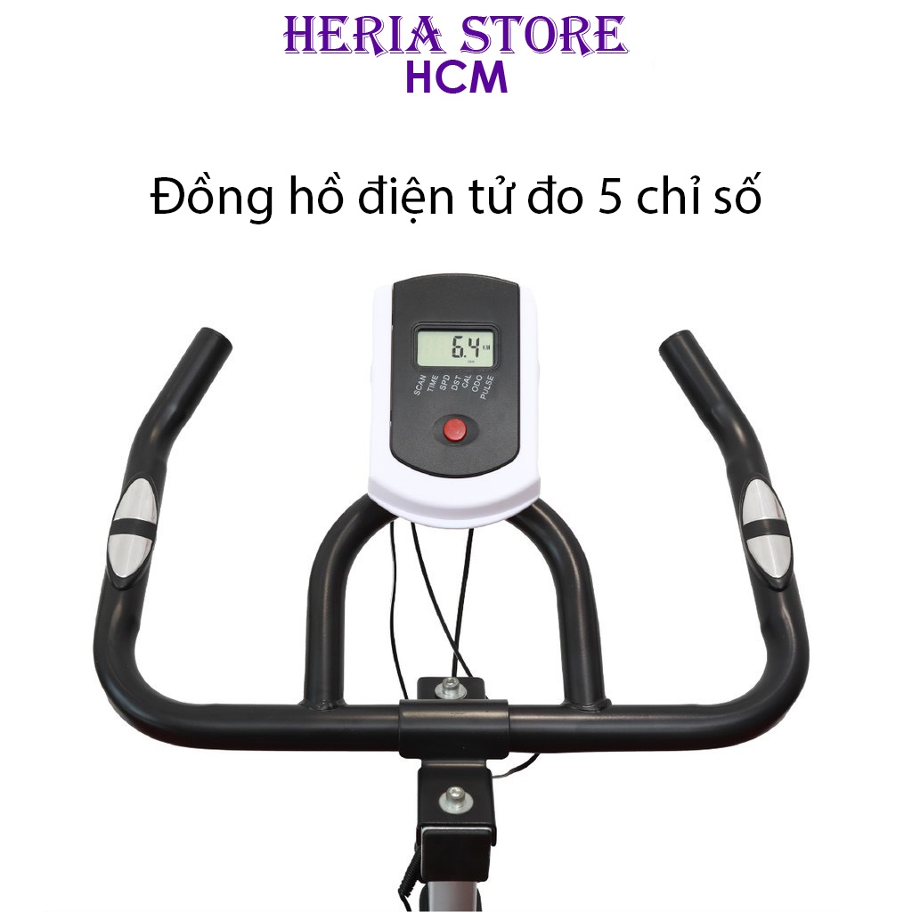 Xe đạp tập thể dục gym tại nhà, máy đạp xe thể thao X9 cao cấp HERIA HCM