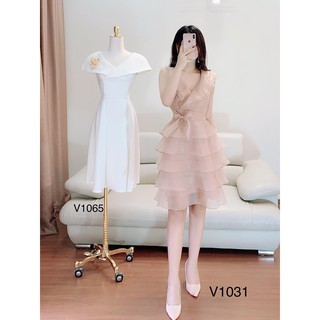 Váy voan tơ dự tiệc, công sở nhiều tầng [Đầm dự tiệc] V1031 [ẢNH THẬT ẢNH TRẢI SÀN SHOP TỰ CHỤP] [FREE SHIP]
