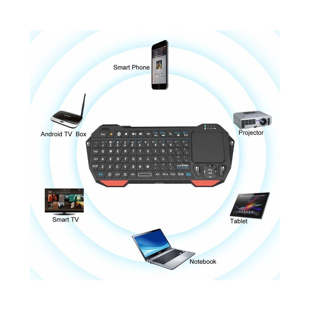 Bàn Phím Không Dây Mini SEENDA IS11-BT05 - Hỗ trợ Touchpad - Hàng Chính Hãng