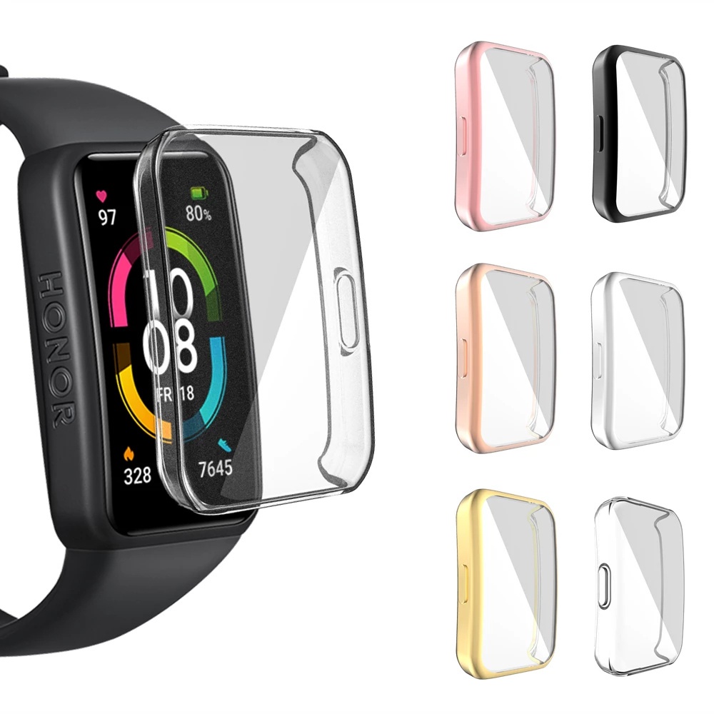 Vỏ bọc bảo vệ mặt đồng hồ bằng silicone cho Huawei Band 6 Honor Band 6