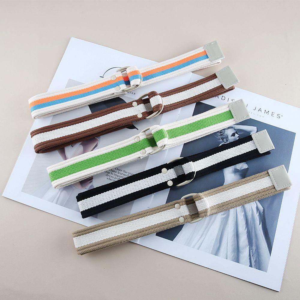 TWINKLE Thắt Lưng Vải Canvas Màu Sắc Thời Trang