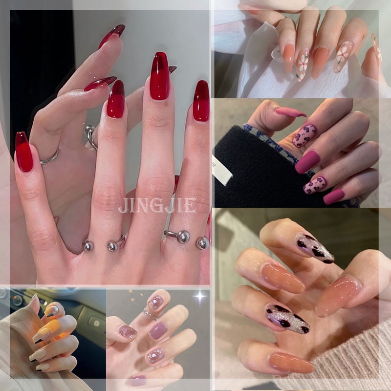 Set 24 móng tay giả 2021 kèm keo dán