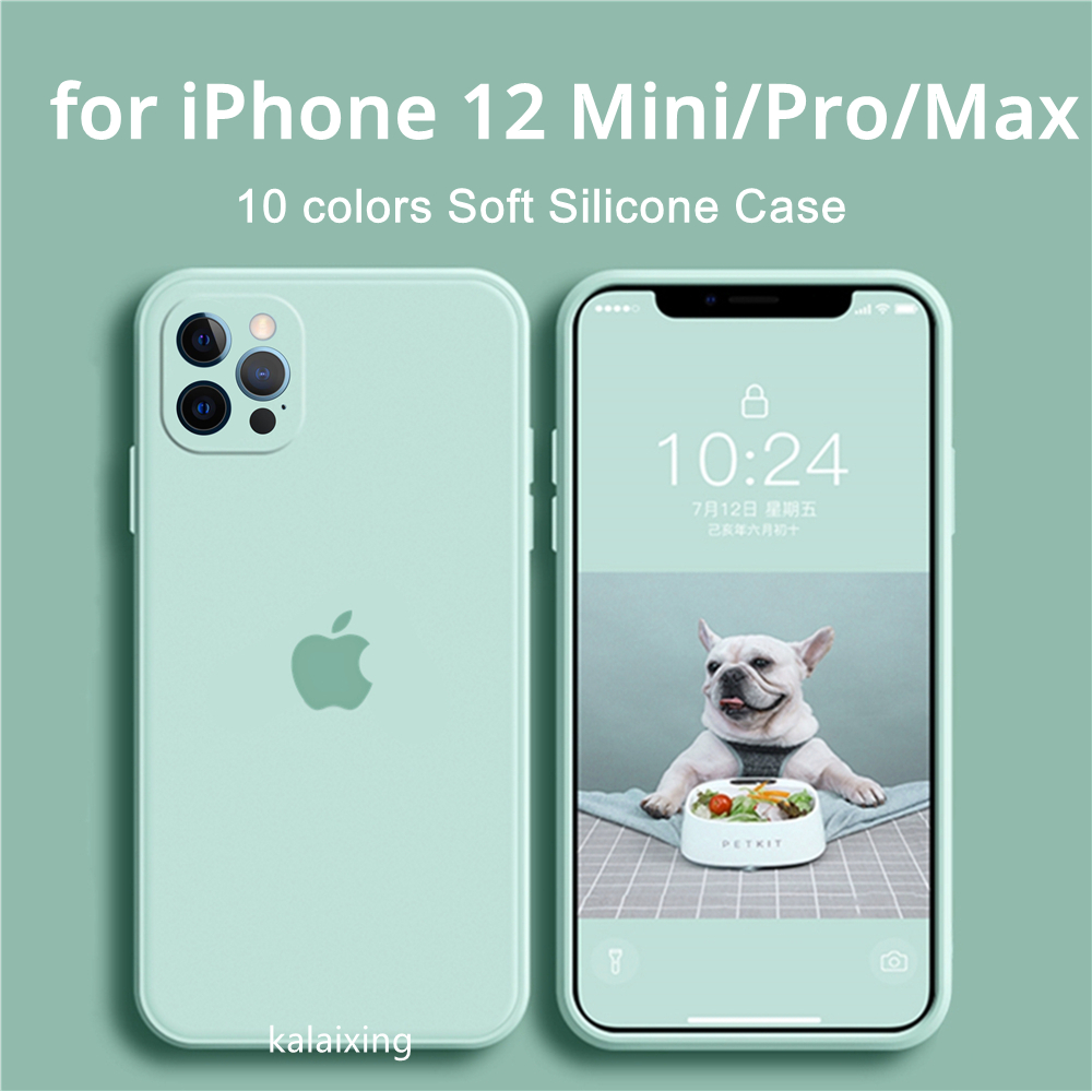 ốp lưng iPhone 12 Mini / Pro / Max 11 vỏ điện thoại silicon mềm bảo vệ ống kính điện thoại