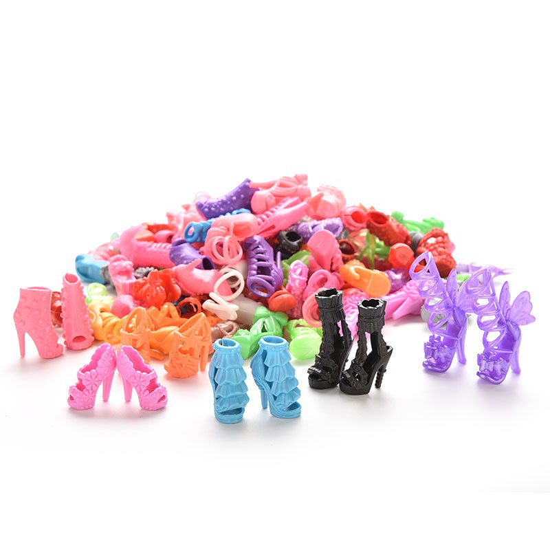 Set 15 / 30 / 60 Đôi Giày Cao Gót Thời Trang Cho Búp Bê Barbie