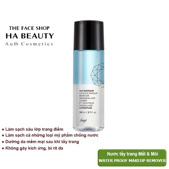 Tẩy trang mắt môi dưỡng ẩm sạch sâu The Face Shop Waterproof Lip $ Eye Makeup Remover 100ml