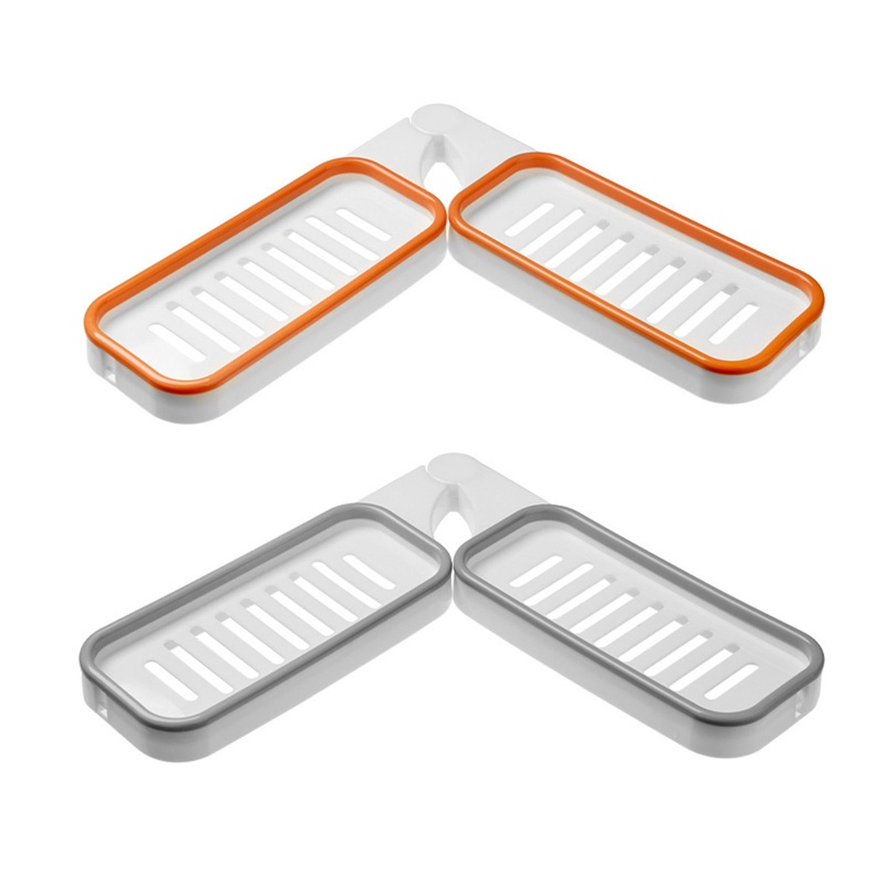 Giá Đỡ Để Đồ Dùng Nhà Tắm Gắn Góc Tường Không Cần Đục Lỗ Thoát Nước Tiện Dụng