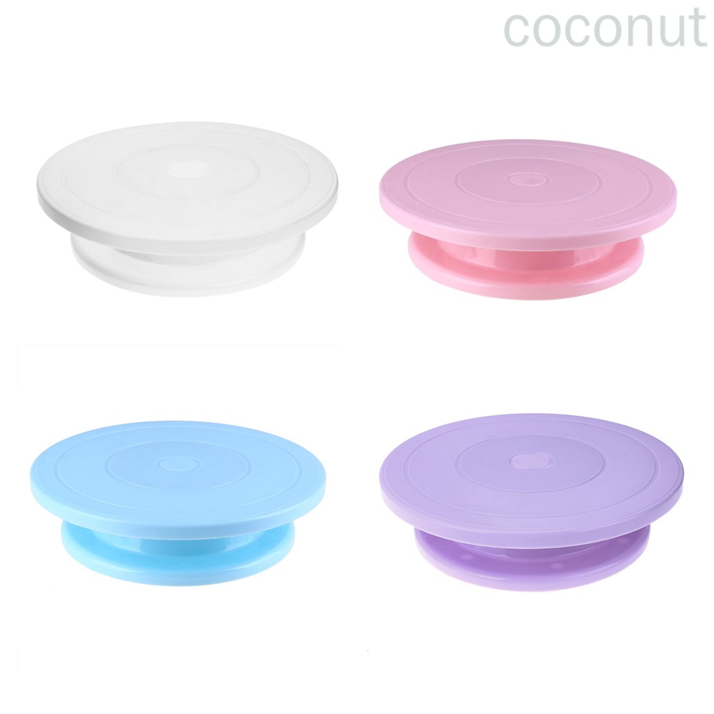 Đĩa Nhựa Tròn Xoay Chống Trượt Dùng Trang Trí Bánh Kem Diy