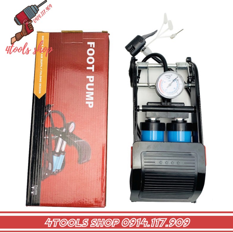 Bơm đạp chân 2 piston giúp bơm khỏe hơn, tiết kiệm thời gian hơn