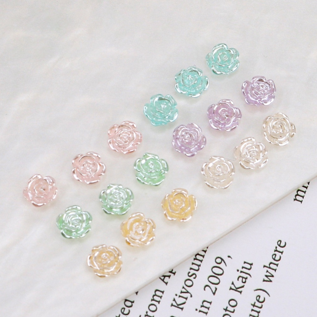 Set 50 Hoa Trà Trang Trí Móng Tay DIY Nhẹ Nhàng Tinh Tế Cho Nữ