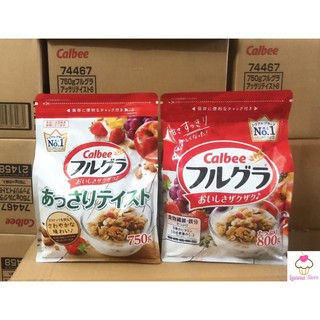 Ngũ cốc trái cây Calbee gói đỏ vị ngon tuyệt gói 800g- Nhật Bản