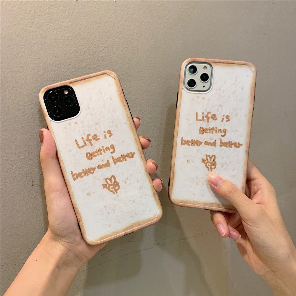 Ốp Điện Thoại Hình Bánh Mì Xinh Xắn Cho Iphone X Xr Xs Max 7 Plus 8 8 Plus 11 Pro Max