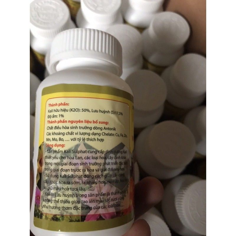 PHÂN BÓN LÁ SUPER KALI CHUYÊN DÙNG CHO HOA LAN CÂY CẢNH LỌ 100GR