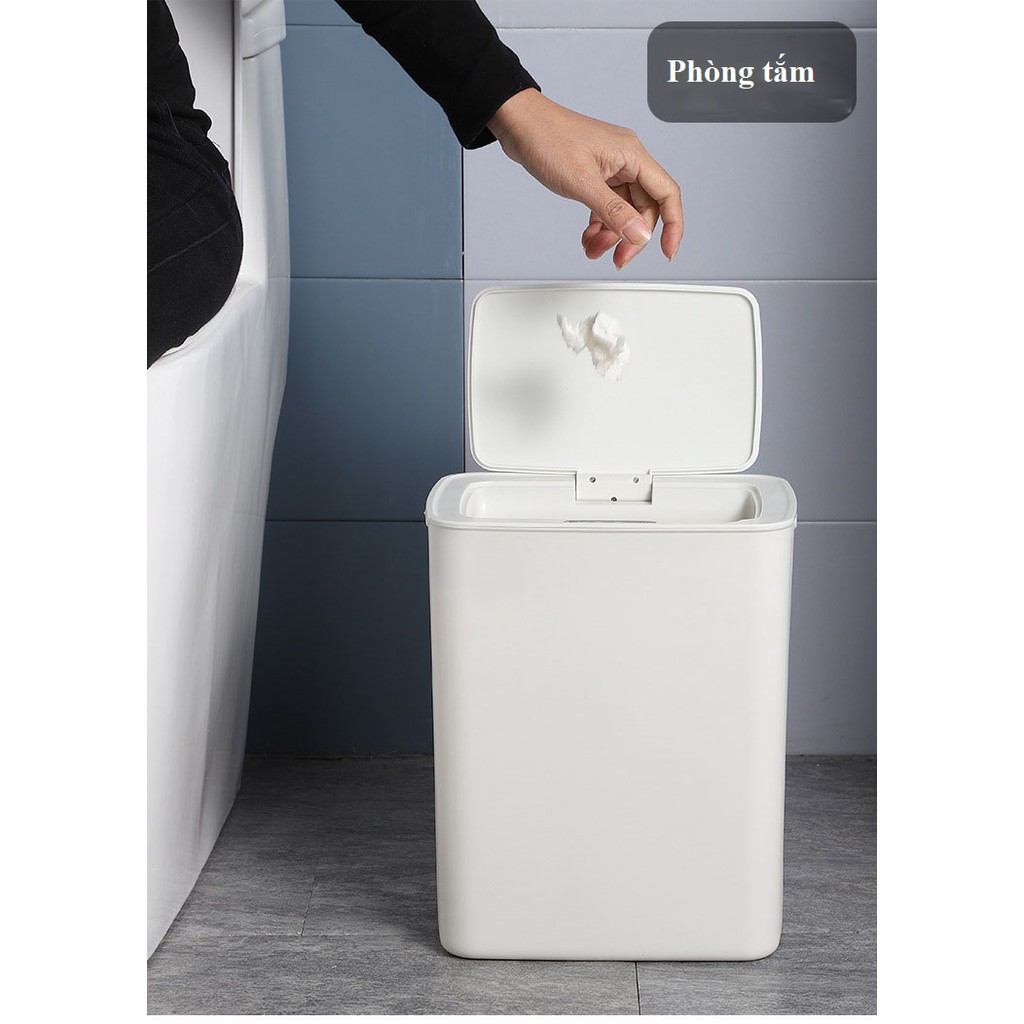 Thùng rác thông minh GEV T31-A / Loại 14L-Thùng rác thông minh cảm ứng tự động đóng mở sạc pin kèm dây sạc
