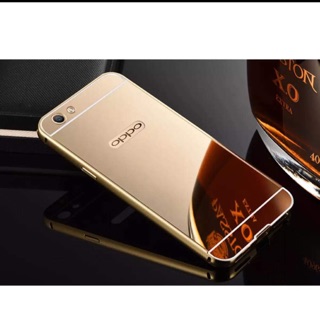 Ốp lưng tráng gương viền kim loại dành cho Oppo A57