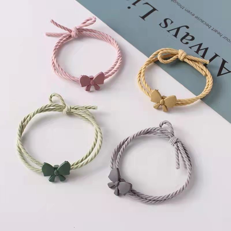 Dây Cột Tóc Cao Su Cỡ Nhỏ Phối Nơ Dễ Thương