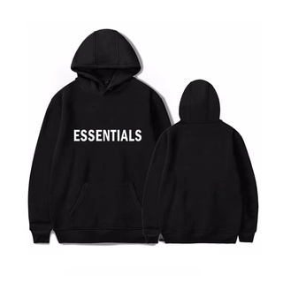 Áo hoodie Unisex chữ ESSENTIALS - Áo khoác hoodie đen in (vải cao cấp) - in theo yêu cầu - vải nỉ dày (nỉ ngoại nhập)