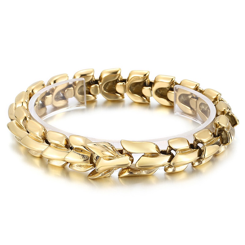 Lắc tay nam Xích Diệm Cốt Long mạ vàng 18K - R39