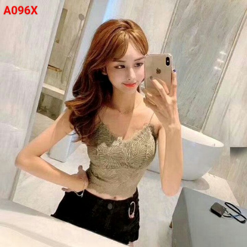 Áo bra 2 dây phối ren hoa phong cách cá tính thời trang nữ , Áo Bra Áo Ngực Nữ 2 Dây SL