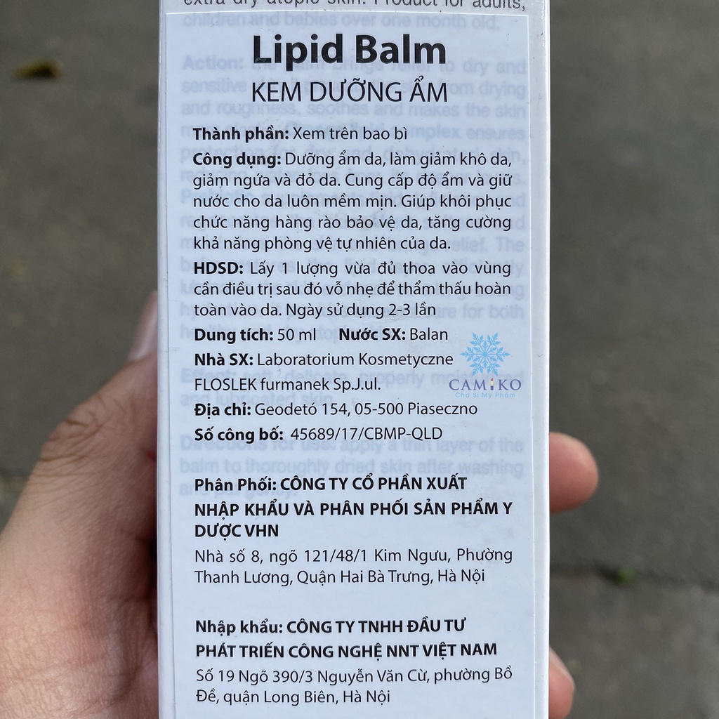 Kem dưỡng ẩm cho trẻ sơ sinh Floslek Emoleum Lipid Balm 50ml