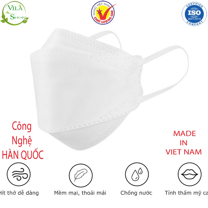 [Combo 50 Chiếc] Khẩu Trang Y Tế, Khẩu Trang 4D KF94 MASK Công Nghệ Hàn Quốc, 4 Lớp Kháng Khuẩn BFE Lọc Sạch PM 0.25
