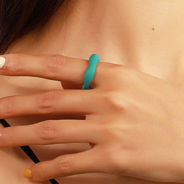 Nhẫn Nhựa Resin Acrylic Nhiều Màu Sắc Phong Cách Hàn Quốc Sáng Tạo Cho Nữ