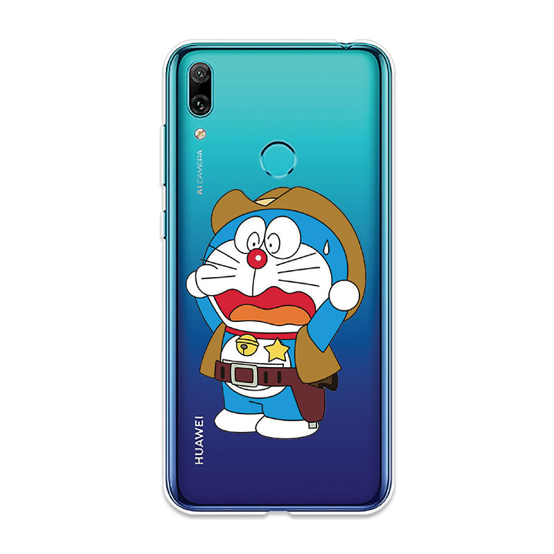 Ốp lưng TPU mềm Huawei Y7 Prime 2017 Pro 2018 2019 Doraemon Two hoa văn