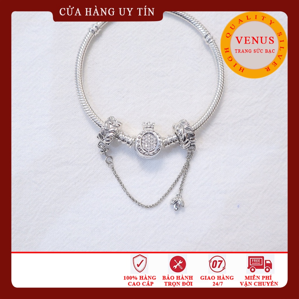 [Charm bạc 925 cao cấp] Charm xích bông lúa sợi kép- Mã sản phẩm VENUSXBL