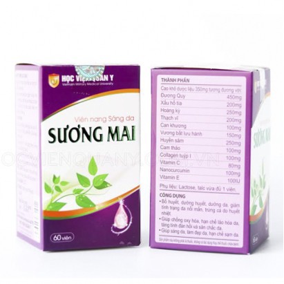 Sáng da sương mai Học viện quân y lọ 60 viên HSD 2024