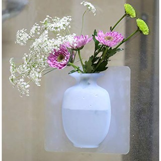 Bình hoa silicon dán tường tiện dụng [Sẵn Hàng]