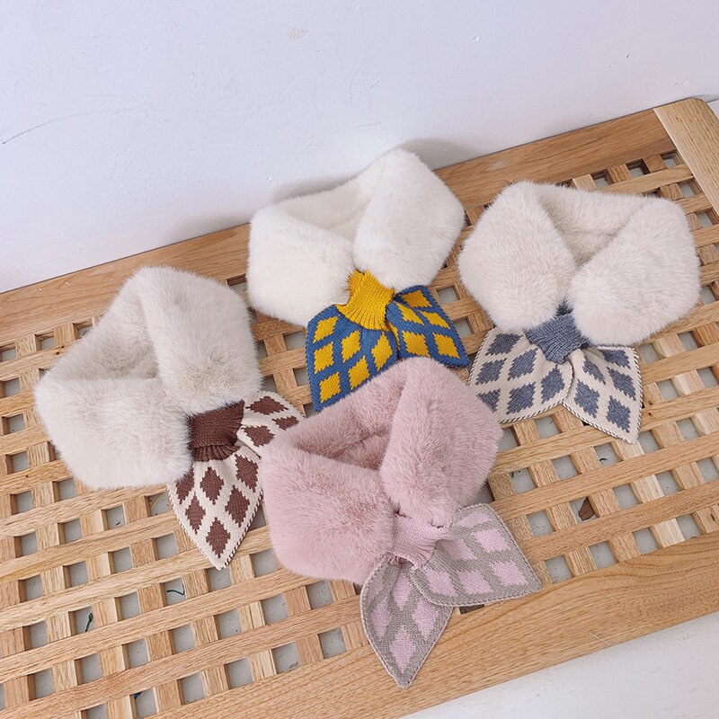 Khăn Choàng Cổ Bằng Vải Bông Dày Mềm Mại Giữ Ấm Mùa Đông Cho Bé